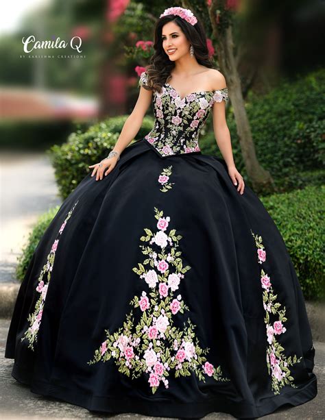 Floral 2 Piece Off The Shoulder Quinceañera Dress Camila Q Style