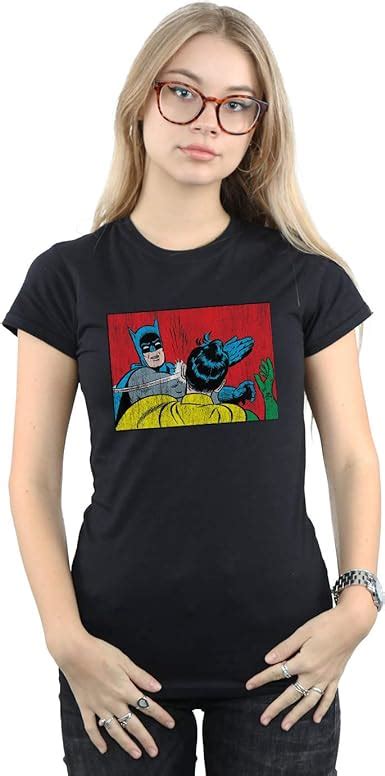 Dc Comics Womens Batman Robin Slap T Shirt Uk Clothing