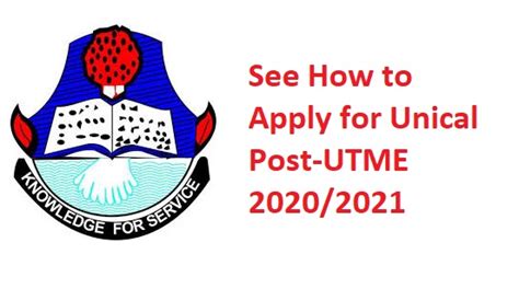 Unical Post Utme 20202021 Application Guideline For Utmede Form