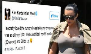 Pregnant Kim Kardashian Reveals Shes Gained 20lbs And Is 5 Months