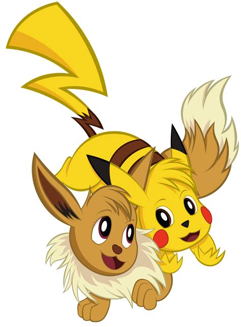 Pikachu And Eevee By Dragonm97hd On Deviantart