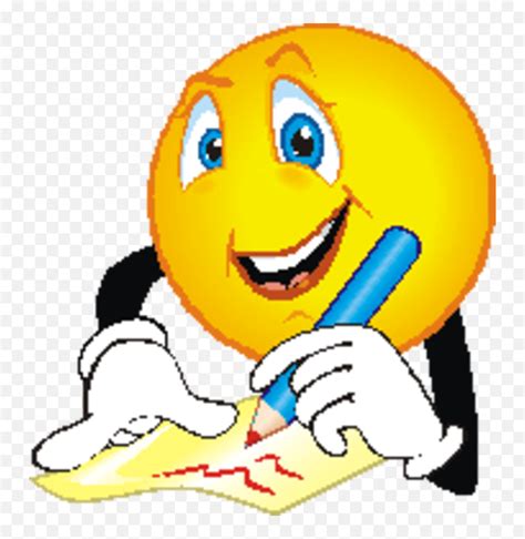 Smiley Clipart Writing Smiley Writing Essay Writing Emojiwriting