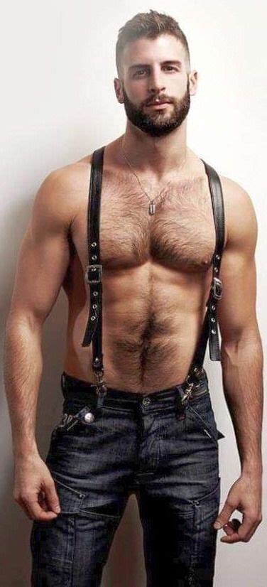 Hairy Hunk In Suspenders