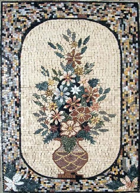 Flower Stone Mosaic Art Flowers And Trees Mozaico