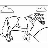 Horse Plow Coloring Printable sketch template