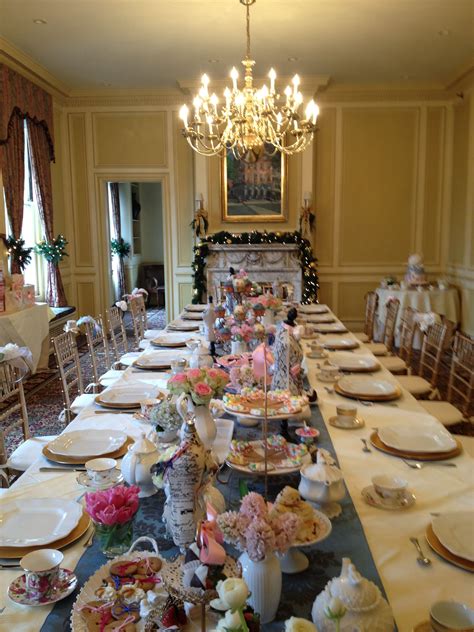 Table Set Up For High Tea Celebration Tea Party Theme Tea Party Bridal Shower Dinner Party