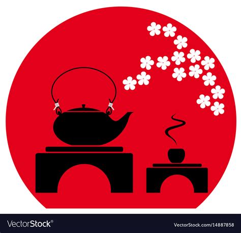 Tea Ceremony In Japanese Chinese Style Royalty Free Vector