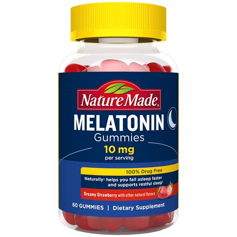 Nature Made Melatonin 10 Mg Gummies 60 Count Of Melatonin Gummies For