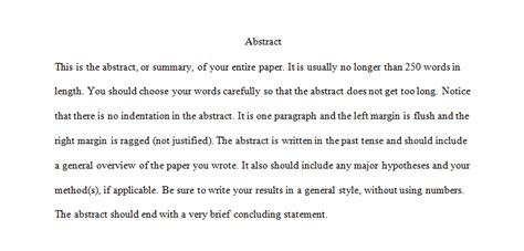 Is An Abstract Page Required With Apa Answers