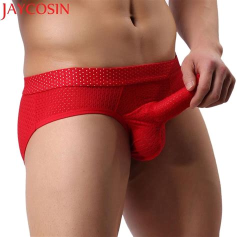 Jaycosin Hot Mens Sexy Underwear U Convex Design Smooth Long Bulge Pouch Shorts Briefs Clothes