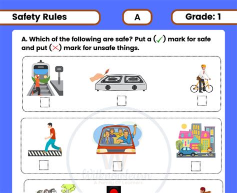 5 EVS Worksheets For Class 1 On Safety Rules You Can T Miss