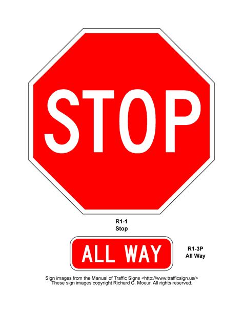 Manual Of Traffic Signs R1 Series Signs