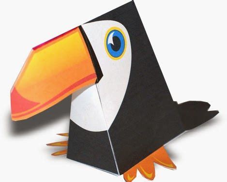 Paperkraft Net Free Papercraft Paper Model Papertoy Toucan