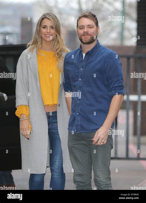 Brian Mcfadden And Wife Vogue Williams Outside Itv Studios Featuring