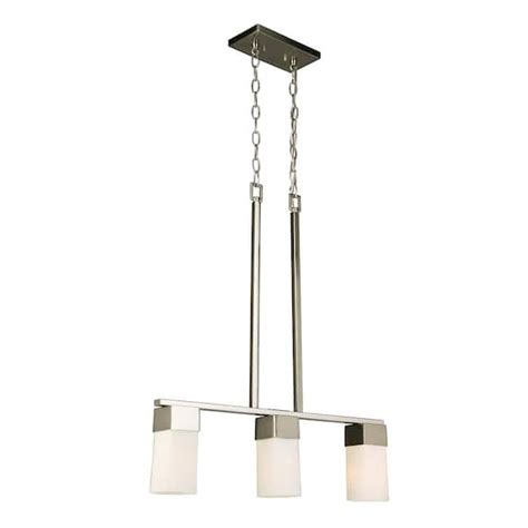 Eglo Ciara Springs 24 In W X 279 In H 3 Light Brushed Nickel Linear Mutli Pendant Light With