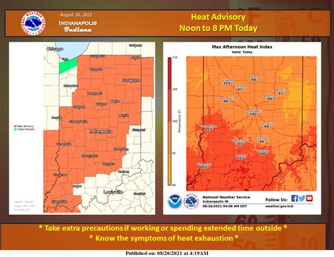 Indianapolis Weather Forecast For August 26 2021 Heat Advisory 93
