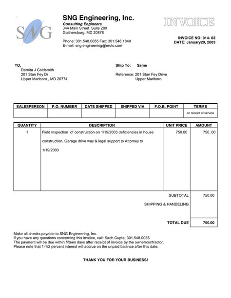 Consulting Invoice Template Word Invoice Template Ideas Vrogue