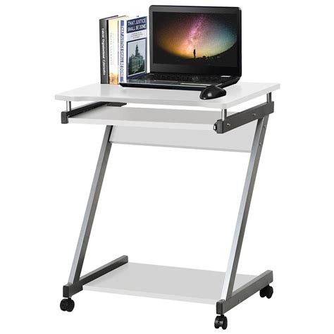 Yaheetech Movable Computer Desk Z Shaped Pc Table With Sliding Keyboard