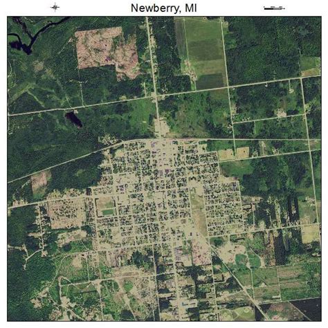 Aerial Photography Map Of Newberry Mi Michigan
