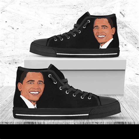 Barack Obama Salut Tops Custom Shoes Custom Hightops Etsy