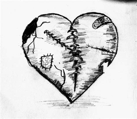 Broken Heart Pencildrawing Broken Heart Drawings Broken Heart