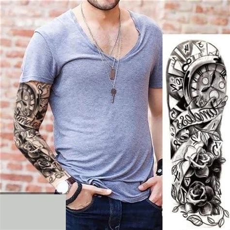 Sexy Large Arm Sleeve Tattoo Temporary Tattoos