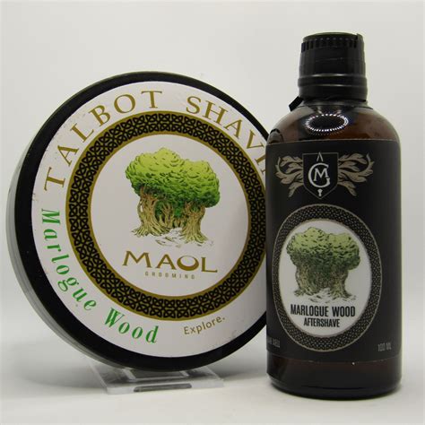 Marlogue Wood Shaving Soap And Aftershave Splash By Talbot Shaving