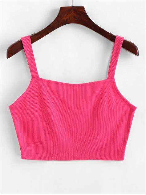 Neon Pink Crop Tank Top Luvve Precious Moments