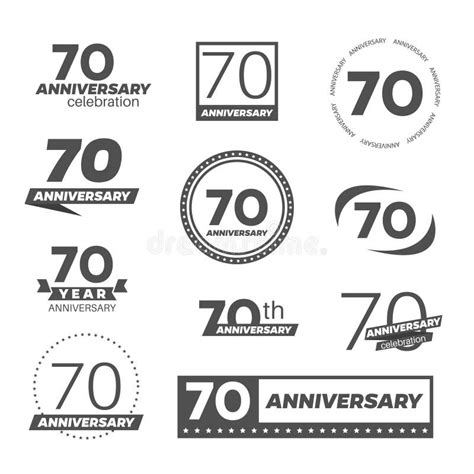 Setenta Años Del Aniversario De Logotipo De La Celebración 70a