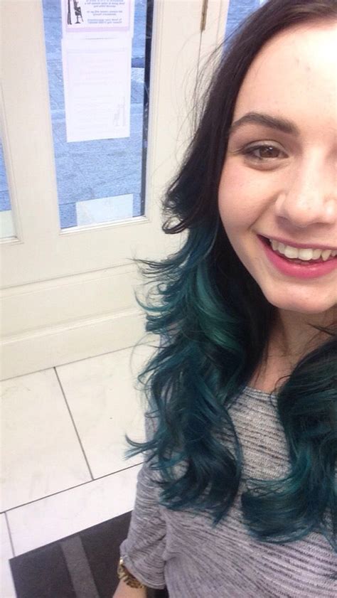 We did not find results for: Curly teal dip dye on brunette | Dip dye hair, Hair styles ...