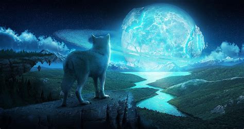 Magical Wolf Wolf Background Wolf Wallpaper Fantasy Wolf