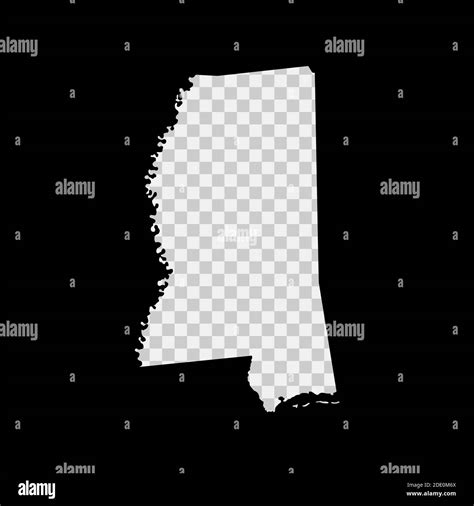 Mississippi Us State Stencil Map Laser Cutting Template On Transparent