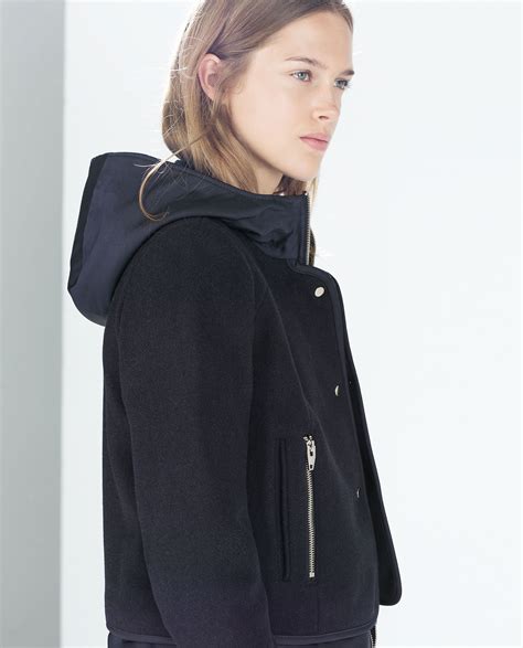 Jacket With Hood Outerwear Trf Zara United States Outerwear