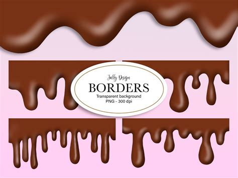 Chocolate Dripping Borders Clip Art Graphic By Jallydesign · Creative