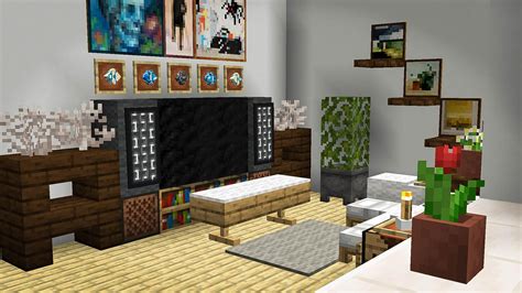 It adds new biomes, tools and armor, food, flowers, music discs, and even. A Bright Living Room : Minecraft | Minecraft room decor ...
