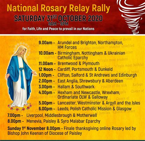 Take Part In A National Rosary Relay Rally On 31 October Brentwood
