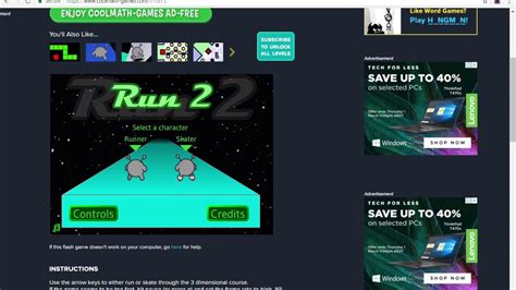 Run 2 Cool Maths Games Part 1 Youtube