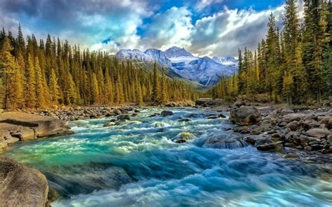 River I Love Mountain Nature Landscape Poster National Parks