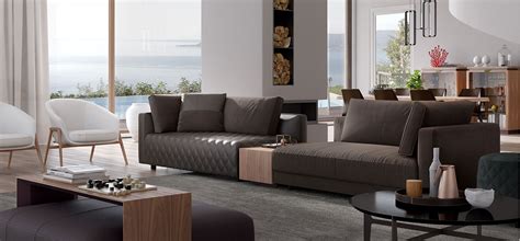 Natuzzi 3 seater sofa with rh chaise in brown. MELPOT | NATUZZI ITALIA