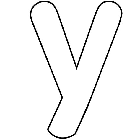 Printable Lower Case Alphabet Letter Y Template For Kids This
