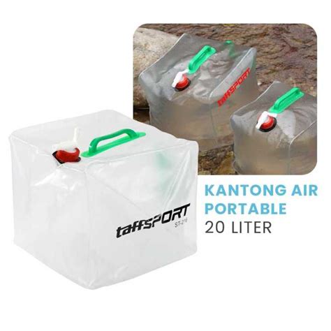 Kantong Air Jerigen Lipat Portabel Camping Water Storage 5 10 20 Liter