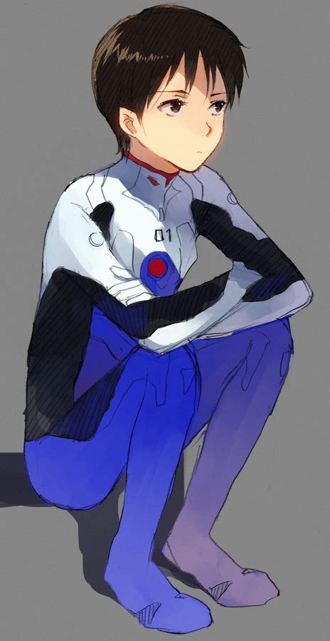 Ikari Shinji Neon Genesis Evangelion Drawn By Hasegawa Yonbunnoichi Danbooru