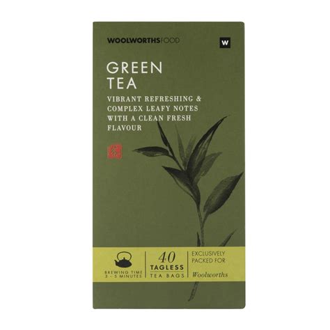 Green Tea Tagless Tea Bags 40 Pk Za