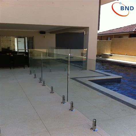 316 Stainless Steel Spigot Glass Railing For Pool Frameless Glass Fence