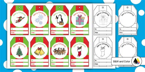 Christmas Gift Tag Template Resource Twinkl Twinkl