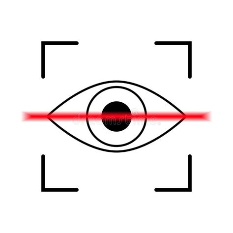 Eye Scan Icon Retina Scan Concept Black Vector Logo Stock Vector