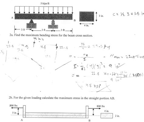 Solved Find The Maximum Bending Stress For The Beam Cross
