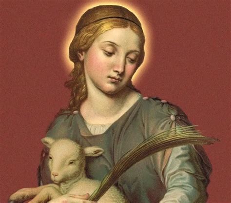 Santa Inés De Roma Mártir Santo Del Día 21 De Enero