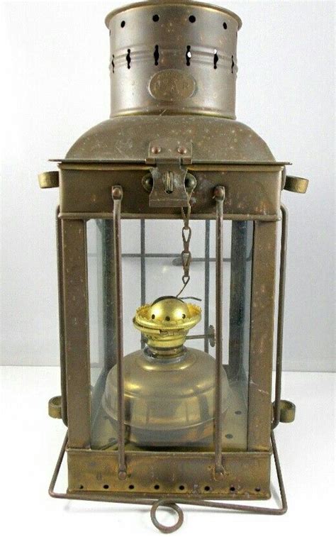Vintage Neptune Brass Nautical Oil Lantern