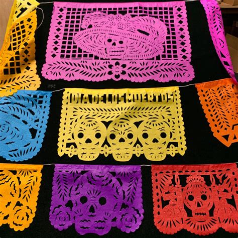 Paper Day Of The Dead Papel Picado Banners Large Mexican Sugar Skull